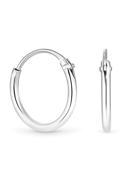 Simply silver clearance hoop earrings