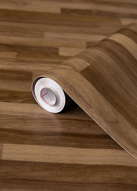 Sticky Back Plastic Walnut Block Self Adhesive Vinyl Wrap Film for