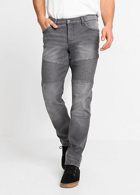 straight biker jeans