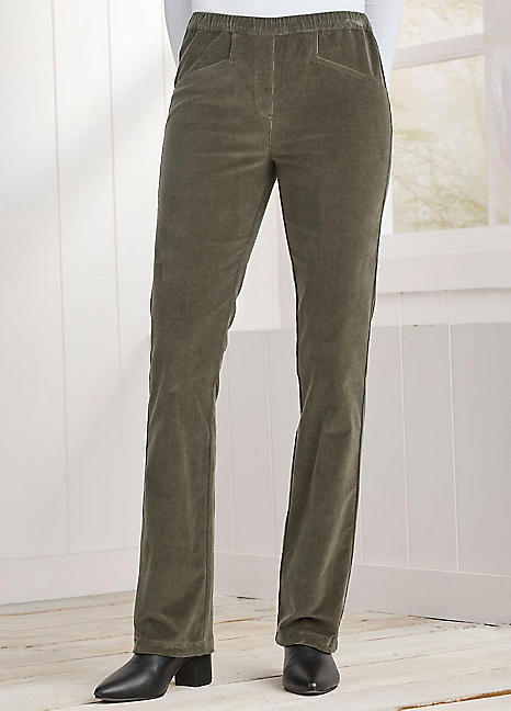 Cotton Traders Womens Straight Leg Trousers Cotton Traders Pull On