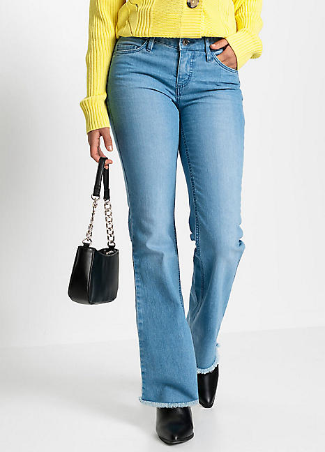 Stretchy Denim Flared Jeans by bonprix