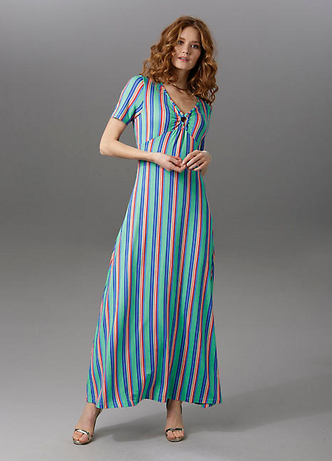 v cut maxi dress