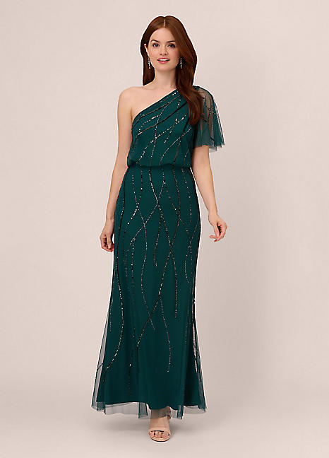 Studio Beaded Blouson Gown by Adrianna Papell Look Again