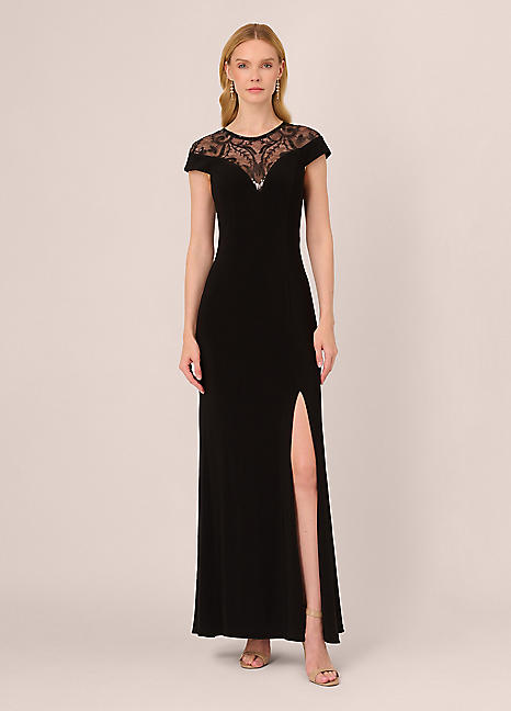 Studio Beaded Jersey Gown by Adrianna Papell Look Again