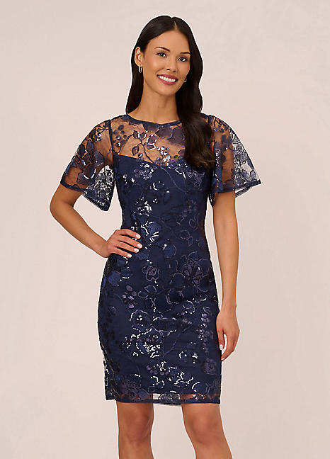 Studio Embroidery Sheath Dress by Adrianna Papell Look Again