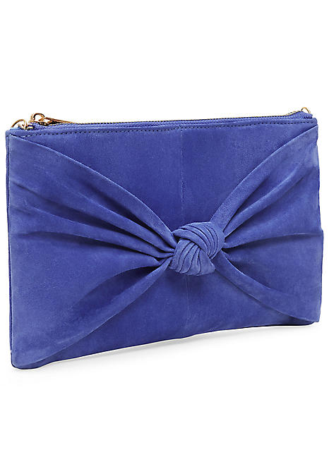 Navy blue hot sale suede clutch