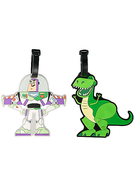 Toy Story Buzz Rex Green white purple 2 Piece Luggage Tags by Disney