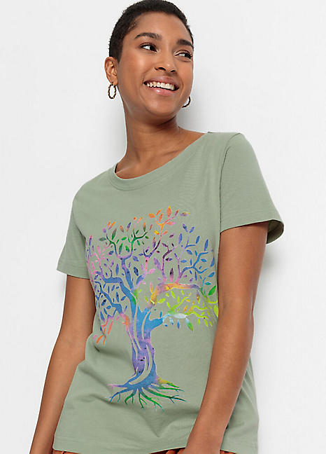 Summer Garden Print T-Shirt by bonprix