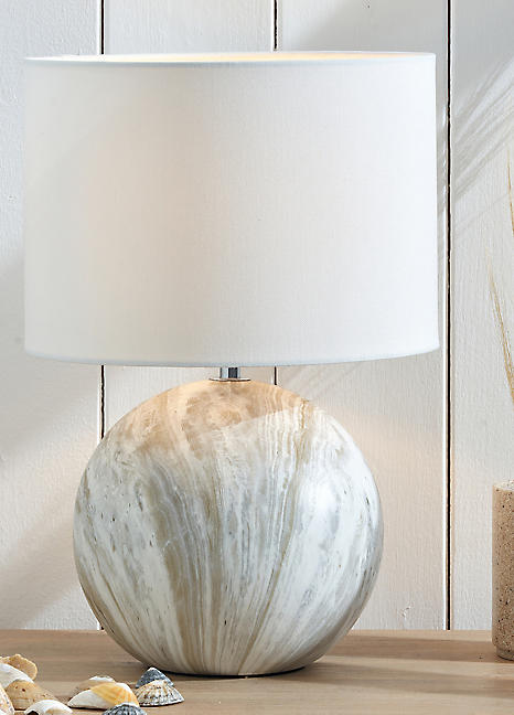 Grey stone online table lamp