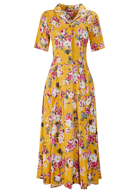 yellow floral dress plus size