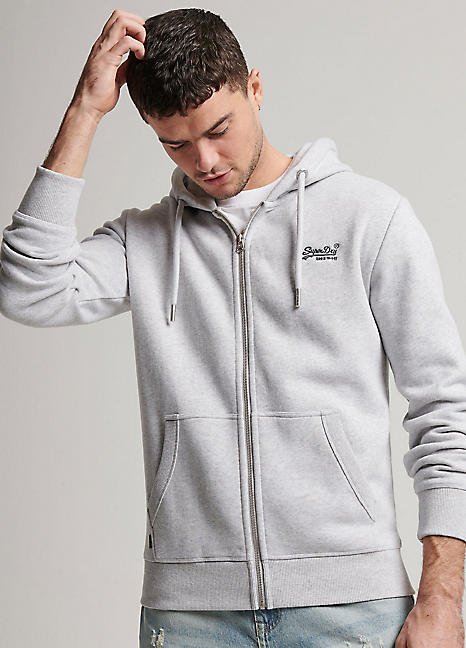 Embroidered on sale zip hoodie