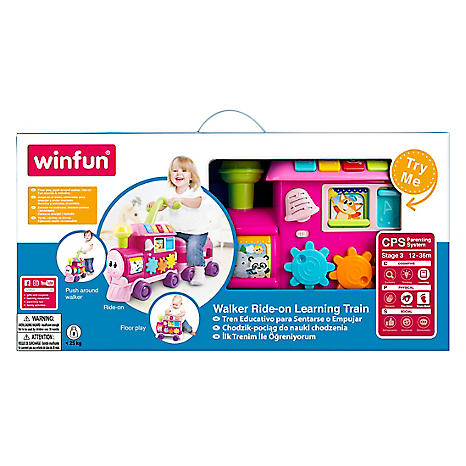 Walker Ride-On Learner Train Pink by WinFun Look Again