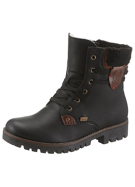 rieker faux leather winter boots