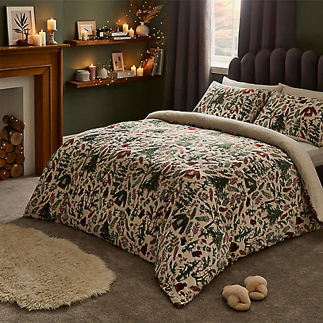 Silent night waffle fleece duvet set sale