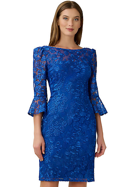 Rosie Embroidery Sheath Dress by Adrianna Papell Look Again