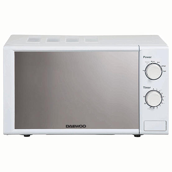 white 800 watt microwave