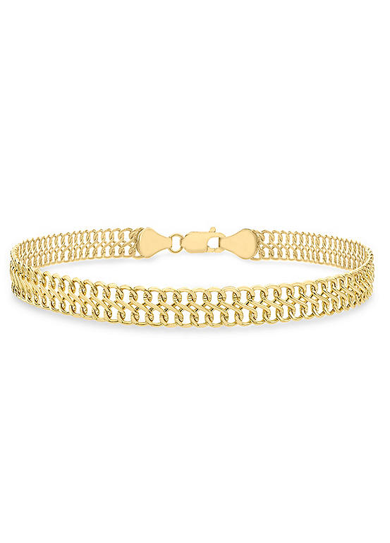 tuscany gold 9ct yellow gold curb chain bracelet