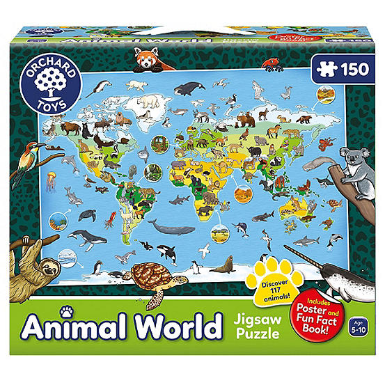 Animal World 150 Piece Jigsaw by Orchard Toys | Look Again
