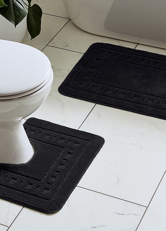 Armoni Easy Care Bath & Pedestal Mat Twin Pack by Catherine Lansfield