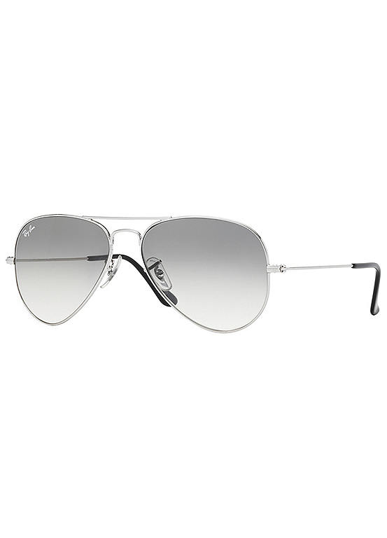 Aviator Grey Gradient Lens Sunglasses by Ray-Ban | Look Again