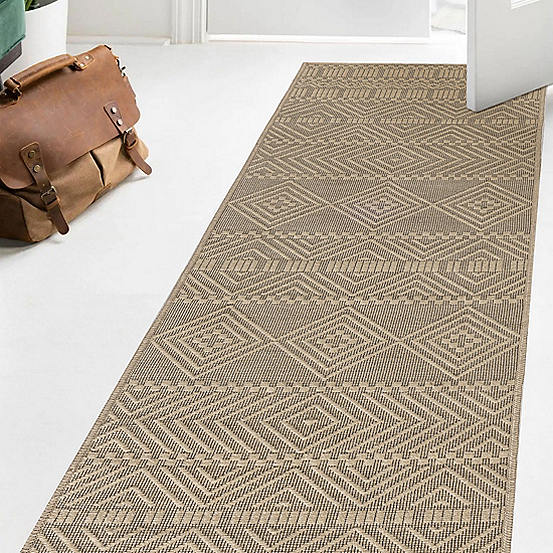 Aztec Washable Jute Runner by Likewise Rugs & Matting