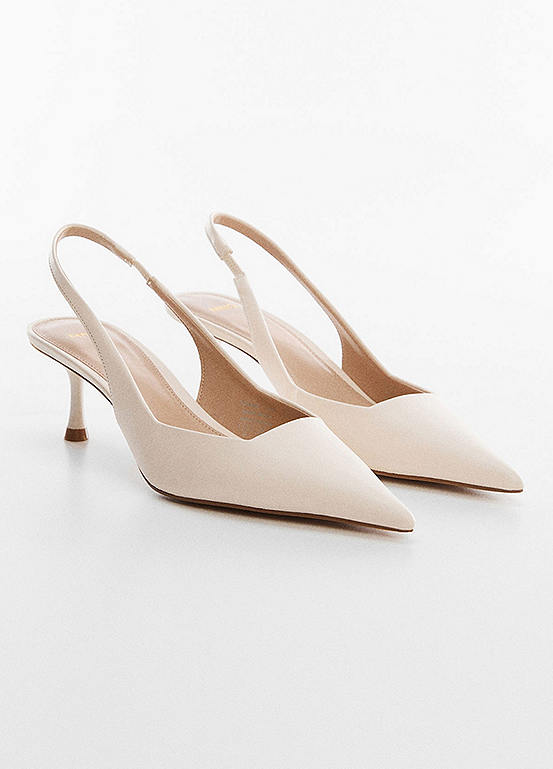 Banda Heeled Court Shoes by Mango Look Again