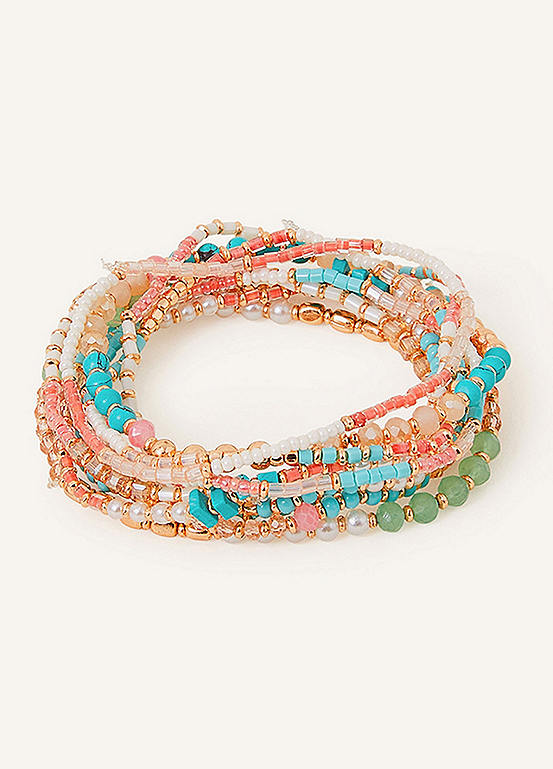 beaded stretch bracelet set