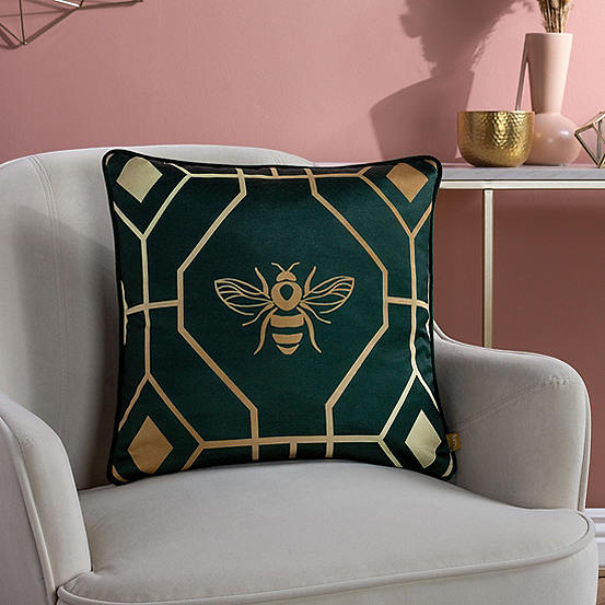 Bee Deco 43 x 43cm Cushion by FURN