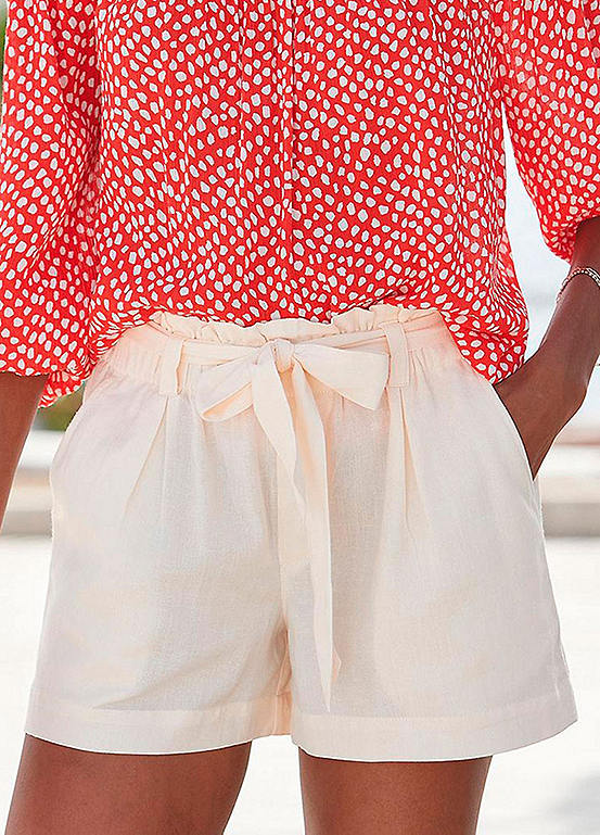 Belted Paper Bag Shorts by LASCANA Look Again