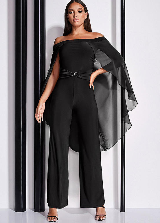 cape detail jumpsuit