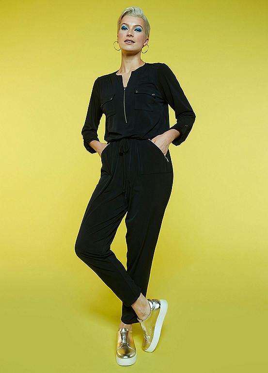 Black Jersey Jumpsuit by Freemans Look Again