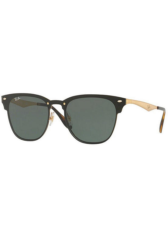 Blaze Clubmaster Men's Sunglasses Gold Tone Frame with Grey/Green Lenses by  Ray-Ban® | Look Again