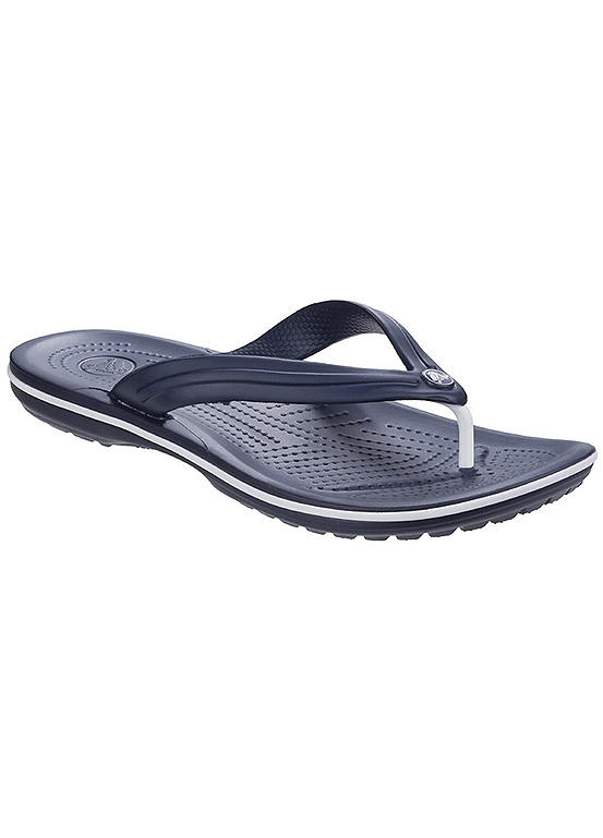 Blue Crocband Flip Flops by Crocs | Look Again