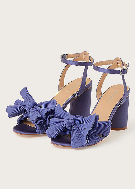 Bow Block Heel Sandals by Monsoon | Look Again
