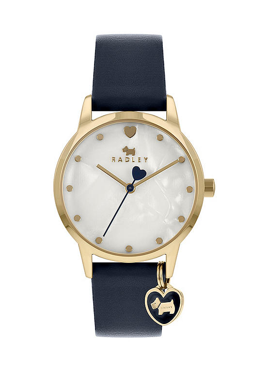 Branded Ladies Ink Leather Strap Watch by Radley London Look Again