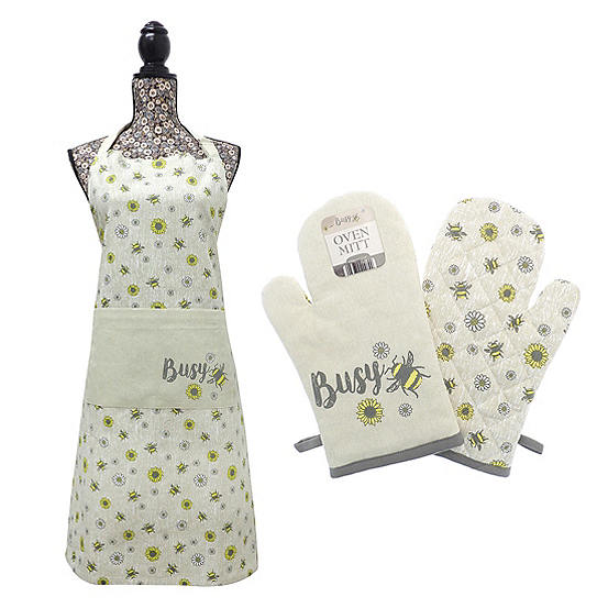 Busy Bee Oven Mitt & Apron by Country Club