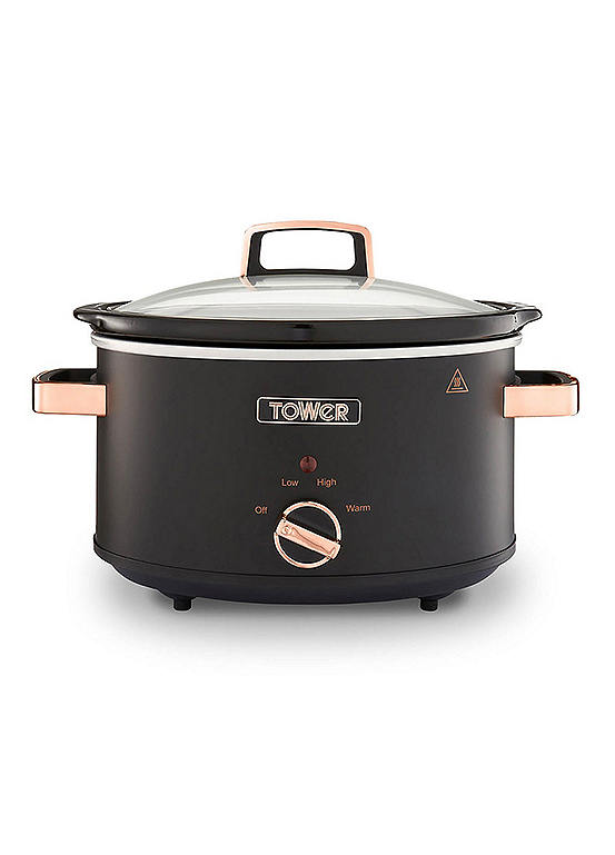Cavaletto Black & Gold Accents 3.5 Litre Slow Cooker by Tower Look Again