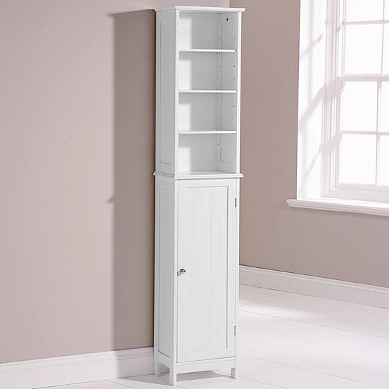 Cotswold Bathroom 3 Shelf 1 Door FreeStanding Tall Storage Unit by