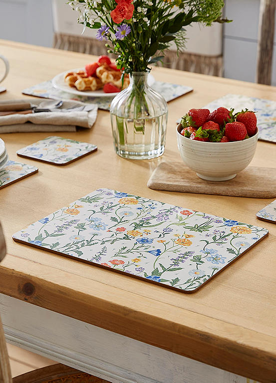 Cottage Garden Cork Placemat by Ulster Weavers