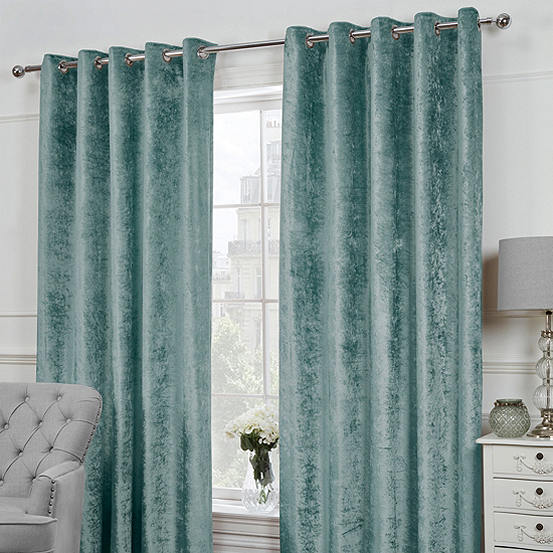 Crushed Velvet Eyelet Curtains Look Again