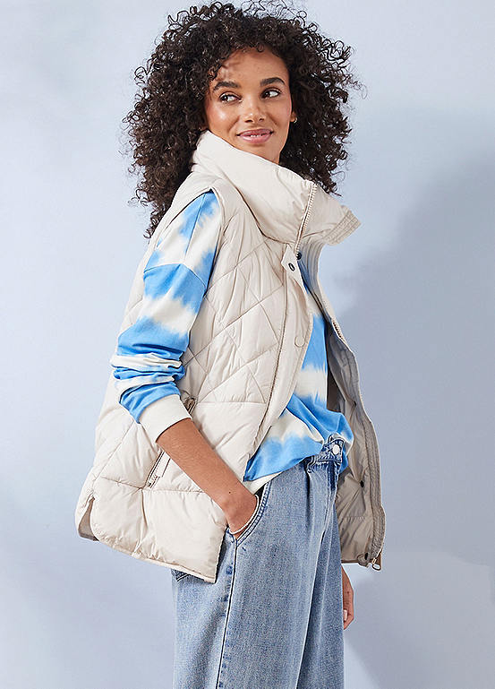 Dani Cream Padded Gilet by Freestyle Look Again