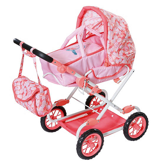 BABY Born Deluxe Pram for 43 cm Dolls Includes Changing Bag & Shopping Basket