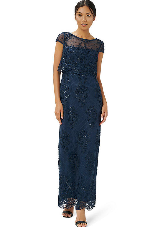 Embroidery Column Gown by Adrianna Papell | Look Again