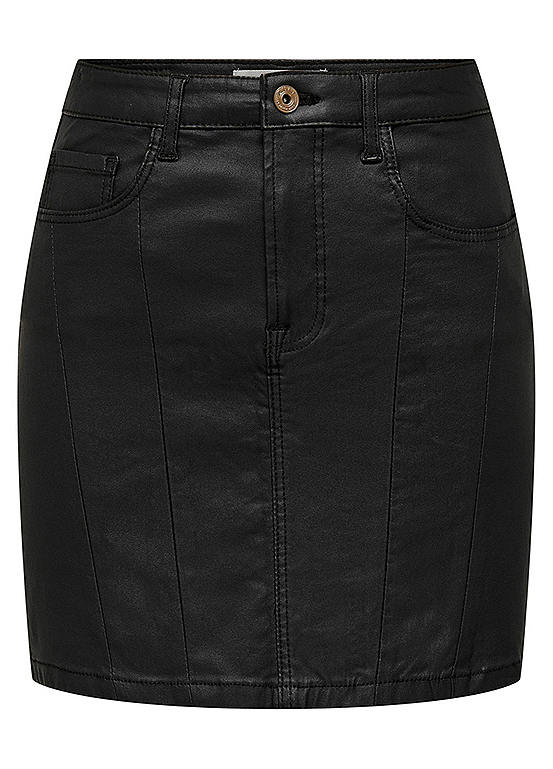 Faux Leather Mini Skirt by Only Look Again