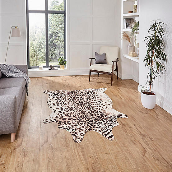 Faux Leopard Print Rug by Think Rugs | Look Again
