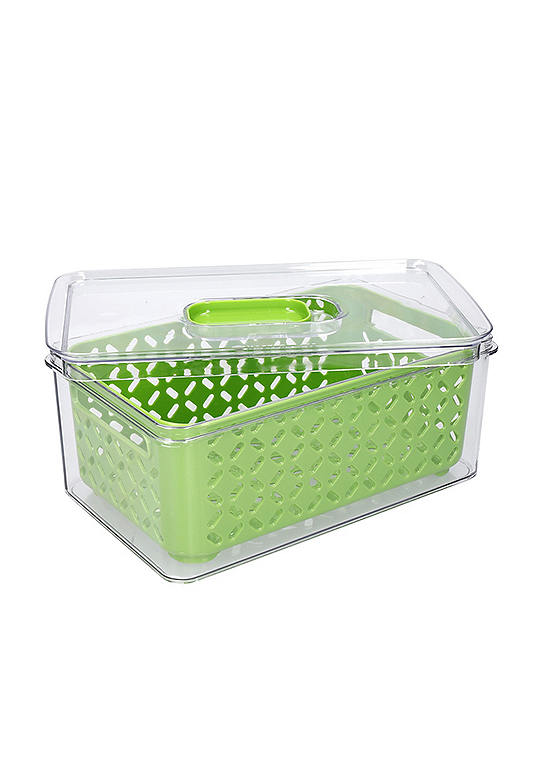 Fresh Keeper Stacking Lidded Fridge Food Storage Box by MasterClass ...