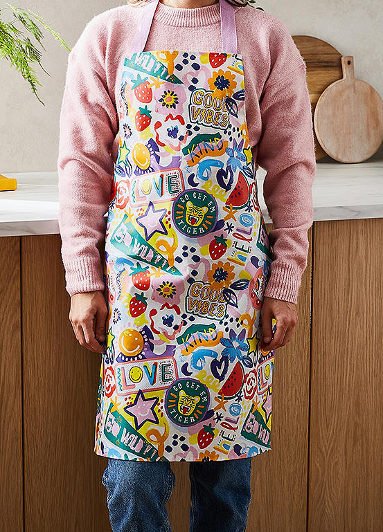 Good Vibes Cotton Teen Apron by Ulster Weavers