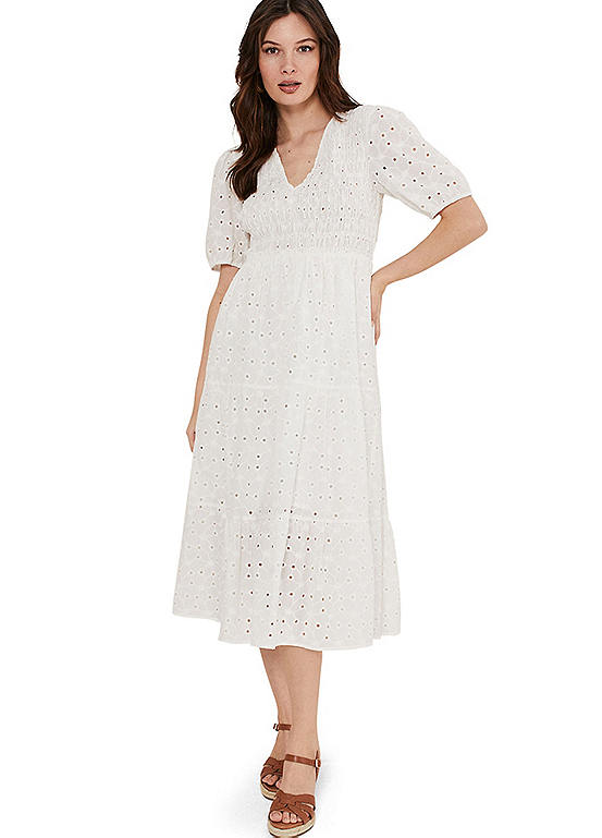 Gretta Broderie Midi Dress by Phase Eight | Look Again