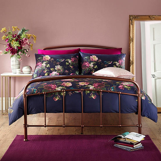 Halston Copper Effect Bed Look Again, Copper Bed Frame King
