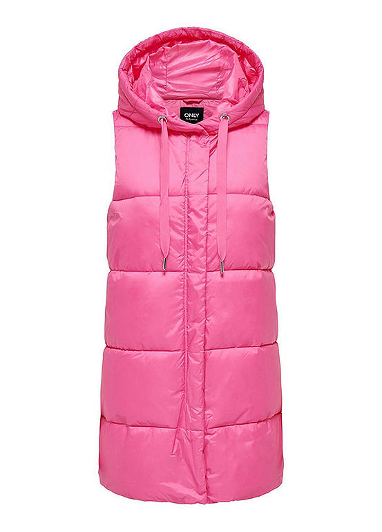 Hooded Long Quilted Jacket by Only | Look Again